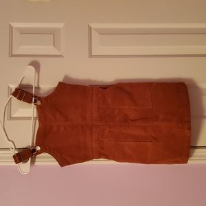Brown overall dress